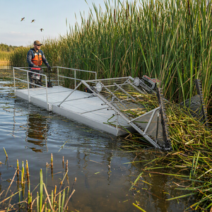Pontoon Aquatic Harvester <strong>Boat</strong> For Reservoir Dam Lake Large Waterway Plant Cleaning 2m Cut - Product Image 1