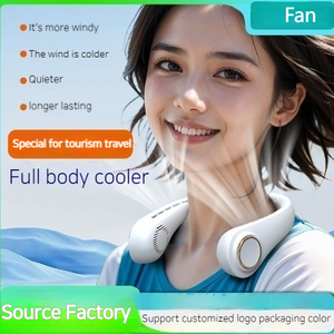Quiet Work Speed Outdoor Compact Lightweight Cooling Travel Handy Adjustable Angle Neck Wearable <b>Turbo</b> Folding <b>Fan</b> 8h+ Runtime - Product Image 6