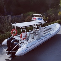 Bateau de sauvetage et de patrouille Liya Heavy Duty en aluminium RIB de 34 pieds (10,4 m) pour 14 personnes