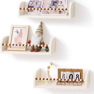 <b>Wall</b> <b>Mounted</b> <b>Shelf</b> White Rectangle Storage Rack For Kitchen Bedroom Living Room Organization - Product Image 4