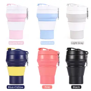 Hot Sales Custom ized Diy Reise becher Silikon Wieder verwendbare Kaffeetasse