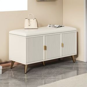 Meuble à chaussures mural avec rangement intégré à la porte d'entrée, banc multi-niveaux avec fonction de siège, armoire à chaussures - Product Image 3