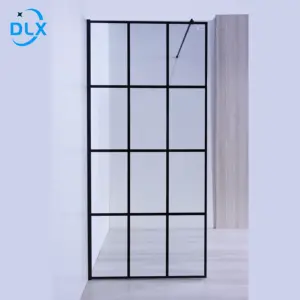 China popular frameless 4-10mm tempered glass served walk in shower bath screen