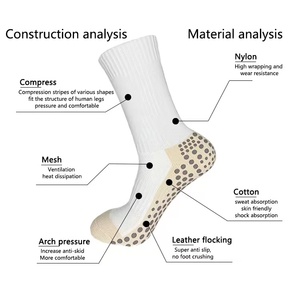 Alta calidad ciclismo deporte correr hombres tripulación tobillo lujo antideslizante personalizado agarre fútbol Calcetines - Product Image 2