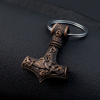 Thor hammer Mjolnir Viking amulette marteau scandinave nordique bijoux porte-clés