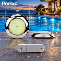 Lampe LED murale pour piscine remplie de résine, AC12V, réflecteur étanche IP68, télécommande RGB, éclairage de piscine