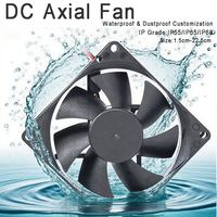 100-200mm AC/DC 5V/12V/24V Kipas Aksial Pendingin Inverter Chassis Pengering Volume Udara Besar Tanpa Sikat, Senyap, Tahan Air IP56/IP68