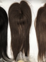 Rambut Palsu NL Invisible Lace Hair Topper Clip-in Toupee Indian Remy Hair Extensions Produk Grosir Bernapas 100% Rambut Asli Manusia