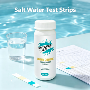 <span class=keywords><strong>Bandelettes</strong></span> de <span class=keywords><strong>test</strong></span> de chlore de sodium <span class=keywords><strong>pour</strong></span> eau salée, lecture rapide en 30 secondes, kit de <span class=keywords><strong>test</strong></span> de niveau de <span class=keywords><strong>sel</strong></span> <span class=keywords><strong>pour</strong></span> l'entretien des piscines et des aquariums à eau salée - Product Image 1