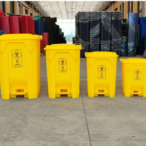 Contenedor de Residuos Médicos Amarillo con Pedal, 12L o Más, Rectangular, de Plástico, para Uso en Interiores, con Tapa, para Residuos Médicos - Product Image 3