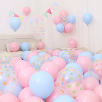 Ballons en latex rose et blanc bicolores de 10 pouces, lot en vrac, ballons ronds mats pour douche nuptiale, fête d'anniversaire de filles, décoration d'arche