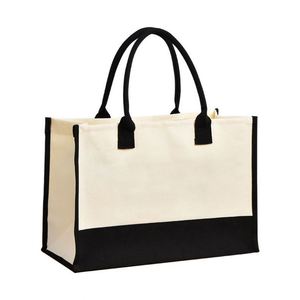 กระเป๋าผ้าแคนวาสใส่เครื่องสำอางแบบมีหูหิ้ว พร้อมส่ง ปรับแต่งได้ - Product Image 1