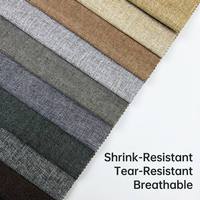 Tissu d'ameublement MINJIA de haute qualité, aspect lin, tissé et teint, respirant, uni, pour canapé