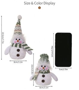 Décoration Tendance 2026 : Ornement Bonhomme de Neige Hivernal, Poupée Lumineuse de Noël avec Chapeau Tricoté Vert - Ambiance Parfaite Assurée - Product Image 5