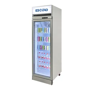 도매 유리문 자동 해동 음료 디스플레이 500L 직립 차가운 음료 쇼케이스 냉장고