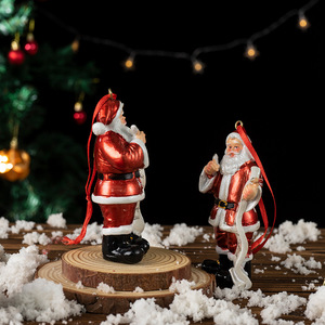 Pendentif de décoration d'arbre de Noël fait à la main nouveau ornement de résine de père Noël pour le bureau à la <span class=keywords><strong>maison</strong></span> pour le cadeau de fête - Product Image 3