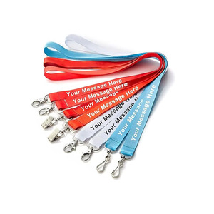 Promotional Gift Custom Soft Lightweight Advertising Business Polyester Lanyard Keychain with Logo Printing