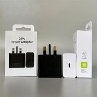 Adaptateur de voyage pliable à charge rapide électrique 25W PD QC3.0 USB-C avec chargeur mural pour S25/S24/S23/Note 20