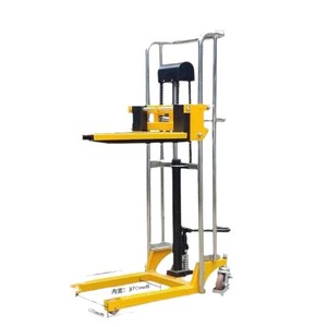 <b>Mini</b> Electric Stacker Small Manual Hydraulic Forklift <b>Hand</b> Pushed Warehouse Lifting Vehicle 850mm Length 1730mm Height - Product Image 5
