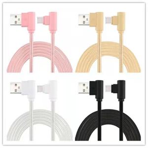 New khuỷu tay Cáp dữ liệu nylon bện nhanh chóng sạc điện thoại di động sạc cáp USB/Mini USB/Type-C Kết nối vật liệu PVC - Product Image 5