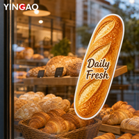 Autocollants de boulangerie découpés sur mesure, imperméables, adhésifs de qualité professionnelle, autocollants en vinyle de toutes formes pour l'emballage des boulangeries et pâtisseries