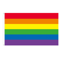 Produit promotionnel Produits de fierté de haute qualité 3x5ft 100% Polyester résistant aux UV Pride Progress Rainbow Flag drapeau trans