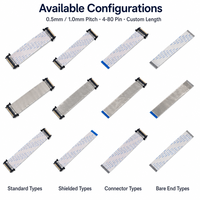 Câble plat FFC FPC personnalisé avec connecteur IDC, câble plat flexible pour équipement électronique OEM ODM