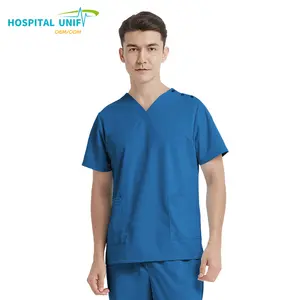 H & U vente chaude femmes hommes respirant hôpital vêtements de travail couleurs confortables personnalisé absorbant la sueur soins infirmiers gommages