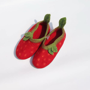 Pantoufles d'intérieur en feutre de <span class=keywords><strong>laine</strong></span> naturelle pour <span class=keywords><strong>femme</strong></span>, avec logo personnalisé, respirantes, chaudes pour l'hiver, à enfiler - Product Image 5