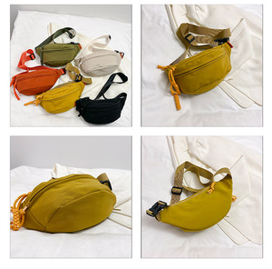 Sac de Poitrine en Nylon Grande Capacité Style Urbain Sac Banane Sportif Unisexe Sac à Bandoulière Décontracté Sac Ceinture de Taille Vente en Gros - Product Image 6