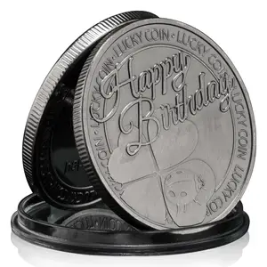 Herzlichen Glückwunsch zum Geburtstag glückliches kreatives Geschenk gesammelbare plattierte Souvenir-Münze Gesundheit, Liebe und Glück Sammlung Gedenkmünze