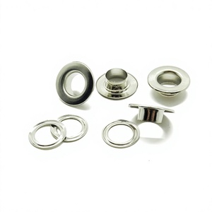 Ojales de latón para ropa de metal plateado de superficie plana de fábrica YIWANG para cortina - Product Image 4