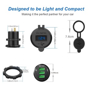 QC 3,0 54W carga rápida 3 puertos USB <span class=keywords><strong>cargador</strong></span> enchufe 12-24V voltaje para coche camión tablero marino RV VAN Auto <span class=keywords><strong>cargador</strong></span> de coche - Product Image 2