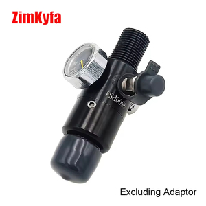 Régulateur de réservoir d'air HPA noir personnalisable avec couvercles anti-poussière à déconnexion rapide, embout de remplissage en caoutchouc, prise mâle Foster, support OEM - Product Image 5