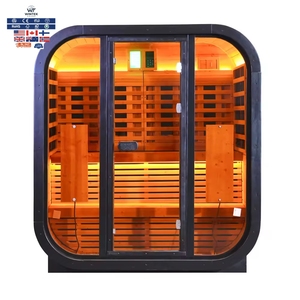 Sauna intérieur de haute qualité en cèdre canadien/sequoia pour 1 à 2 personnes (150*120*190cm) avec chauffage au carbone - Product Image 1