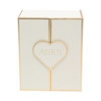 Emballage de boîte cadeau de bijoux en carton rigide à double ouverture avec logo personnalisé