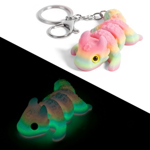 Porte-clés Dragon porte-bonheur en plastique imprimé en 3D, jouet anti-stress pour enfants, figurine cadeau - Product Image 2