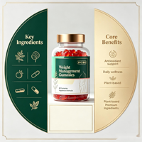 SYC BIO Gummies pour adultes sans sucre, mélange de fibres végétales, gestion du poids, 60 unités, soutien au sommeil avec mélatonine et L-théanine, format portable