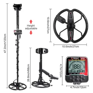 Détecteur de métaux HEDAO entièrement étanche IP68 W55 19kHz Bobine de 10 pouces 4 modes 25 heures Autonomie 1-3M de profondeur pour la détection de trésors et l'or - Product Image 2