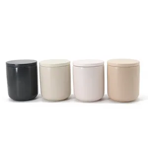 Wholesale matte multi-colored wedding home decor candle cup container ceramic empty candle jars without lid