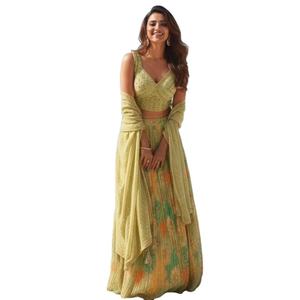 Nuevo Lehenga Tradicional Indio de Georgette con Blusa y Dupatta, Exportador y Proveedor Indio - Product Image 1