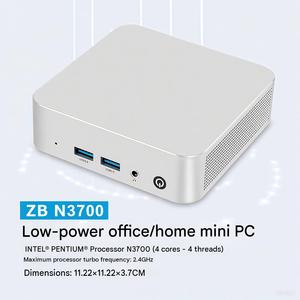 Mini PC N3700 de Cuatro Núcleos, Computadora de Escritorio Compacta, RAM DDR3 de 8GB, SSD SATA M.2 Dual, WiFi 5, BT 4.2, Tipo-C, 6W TDP para Oficina en Casa - Product Image 2