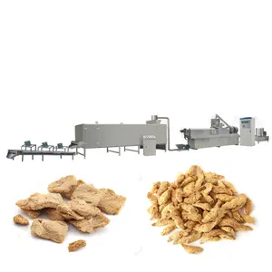 700kg/h Textured Soy Protein TVP Extrusion Artificial Meat Food Production Line Soya Chunks High Moisture HMMA Making Machine