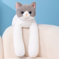Jouets en peluche lestés personnalisés jouets en peluche pour chat simulés chat long lestés chat en peluche chonky