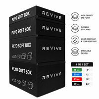 Cajas de Salto Personalizadas con Logotipo para Niños (25 kg) y Adultos (50 kg, 60 kg) de PVC para Fitness y Pilates