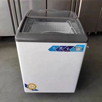 Mini congélateur commercial à affichage de porte en verre à température unique 200L refroidisseur de crème glacée profonde et réfrigérateur à vendre