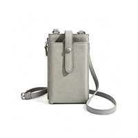Petit sac à bandoulière pour téléphone portable en cuir PU pour femmes, mini sac à main pour téléphone portable avec sangle réglable, logo personnalisé, portefeuille à bandoulière pour téléphone portable
