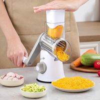 Accessoire trancheur de légumes et râpe à fromage en acier inoxydable pour batteurs sur socle de cuisine, blanc lait