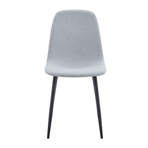 Modern Light Luxury <b>Dining</b> <b>Chair</b> Set with Cotton Linen Fabric, High Resilience Foam and Black Metal Legs for Home Office Hotel - Product Image 3