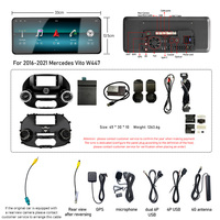 Radio para Auto Meihua de 12.3'' con Android, GPS, Estéreo Portátil, Compatible con Mercedes-Benz Vito 2016-2021, Carplay, Android Auto, DSP, RAM